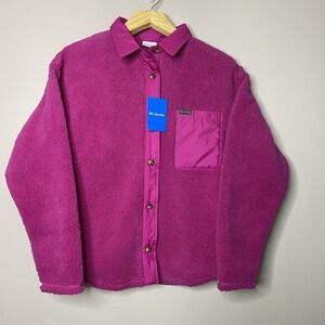 Columbia Women's West Bend Shirt Jacket‎ Fuchsia Size XL